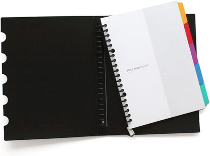 Maruman Loose Leaf Binder A5 Five Chart, 20 Holes, Black F401