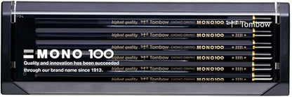 Tombow Pencil Premium Pencil 2B MONO 100 (High-Density Structure With Condensed Ultra-Fine Particles) Drafting and Drawing 1 dozen MONO-1002B
