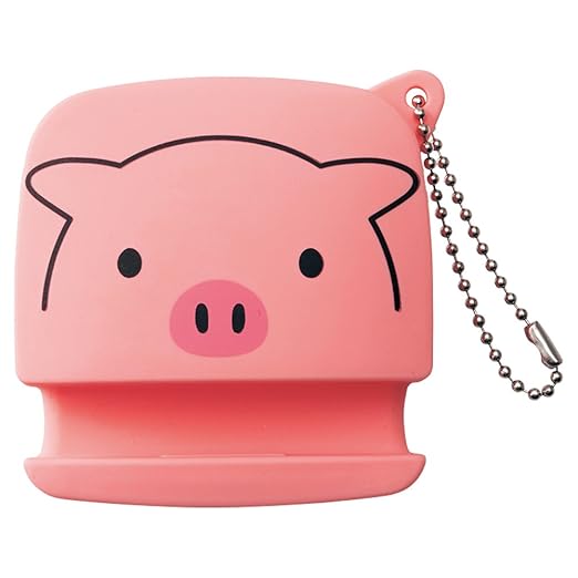 Lihit Lab  PuniLabo Cell Phone Stand w/Earphone Holder, 3.1" 1.2", Pig (A7713-5)