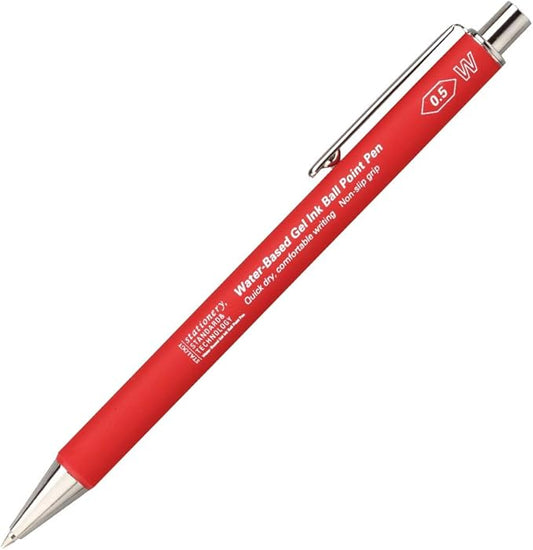 Nitoms S5212 STALOGY Ballpoint Pen, Gel Ink, 0.02 inches (0.5 mm), Red