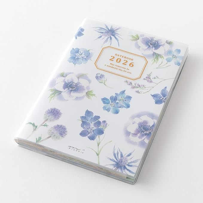Midori Pocket Diary, 2026, B6, Weekly Country Time Floral Pattern, 22374006 (Begins January 2026)