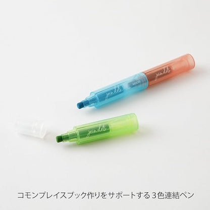 Midori 38135006 Joint Dots 3 Color Linking Bright Rollerball Pen