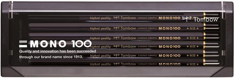 Tombow Pencil Premium Pencil 2B MONO 100 (High-Density Structure With Condensed Ultra-Fine Particles) Drafting and Drawing 1 dozen MONO-1002B