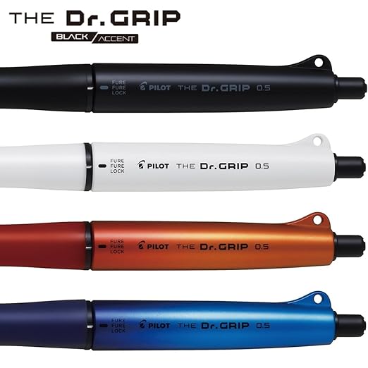 Pilot The Dr. Grip Black Accent Advanced Mechanical Pencil with Ergonomic Grip Shake Shake Lock Mechanism 50% Operating Noise Reduction 0.5mm Lead Deep Blue HTDGB-15-DL