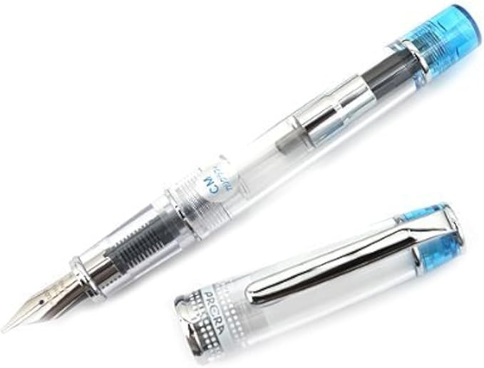 Pilot Prera Iro-Ai Calligraphy-Nib Transparent Blue Body Fountain Pen (FPRN-350R-TLCM)