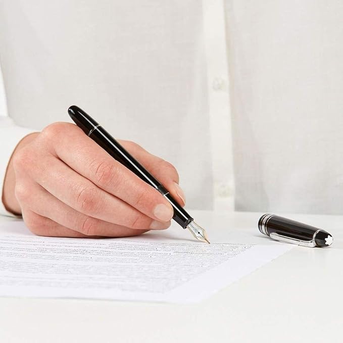 MONTBLANC Fountain Pen Meisterstück Platinum Line #P145 Classic F