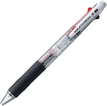 Uni Mitsubishi Pencil 3-Color Ballpoint Pen Jetstream 0.38 Transparent Easy to Write SXE3400381P