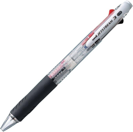 Uni Mitsubishi Pencil 3-Color Ballpoint Pen Jetstream 0.38 Transparent Easy to Write SXE3400381P