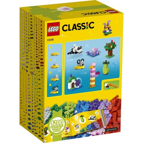 LEGO 11016 Classic Creative Building Block Bricks Box Large Set With Space Shuttle For Preschool Kids 4+,Multicolor