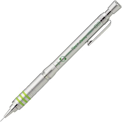 ZEBRA Mechanical Pencil, Tect 2 Way, 0.3mm, Silver Body (MAS41-S)
