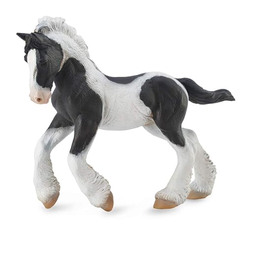 Breyer by Collecta Corral Pals - Gypsy Foal Black & White Piebald - Authentic