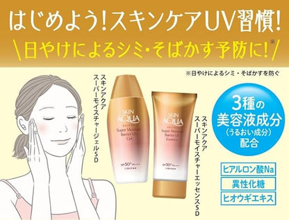 KIN AQUA Super Moisture Barrier UV Gel, (Formulated with Hyaluronic Acid, Adhesion Fit UV, SPF 50+, PA++++, Water Resistant, Super Waterproof)
