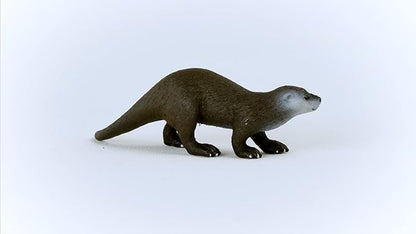 Schleich Wild Life 14865 Fishing Otter, for Children from 3+ Years, Toy Figure