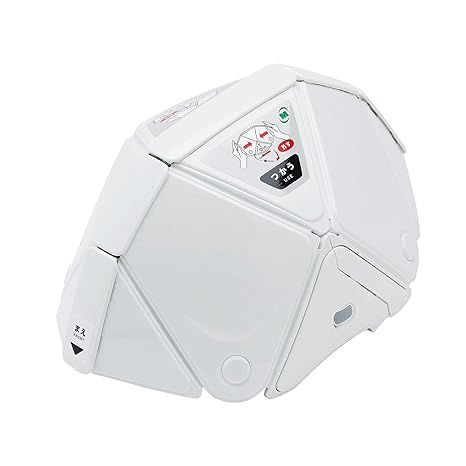 Midori Anzen TSC-10N Flatmet2 Folding Safety Helmet for Disaster Preparedness, Meets National Certification Standards, White