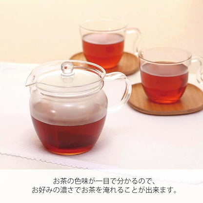 Hario Cha Cha"Natsume" Tea Pot, 360ml, Clear