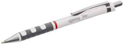 Rotring Tikky Ballpoint Pen, Medium Point, White Barrel, Black Ink (1904718)