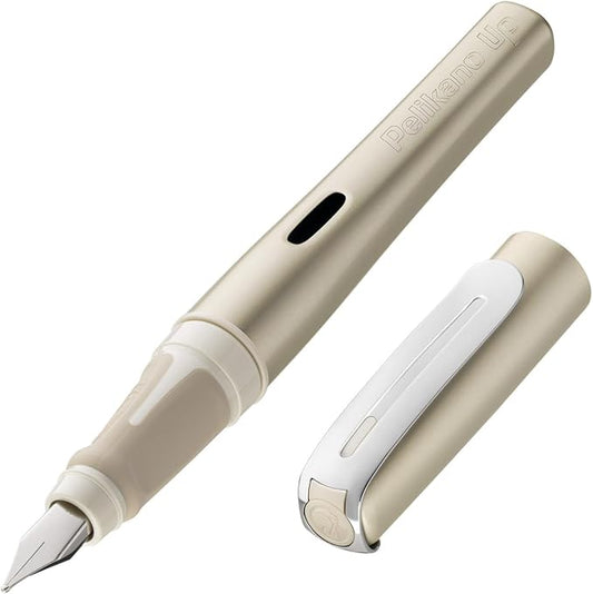 Pelikan Fountain Pen, F, Fine Point, Champagne Pelicano, Up, Dual Use, Genuine Imported
