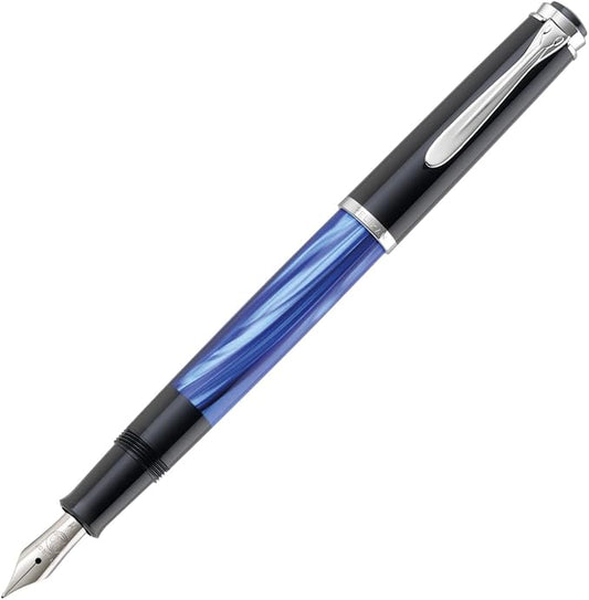 Pelikan Fountain Pen B Bold Marble Blue Classic M205 Inhalation Type Genuine Imported Product