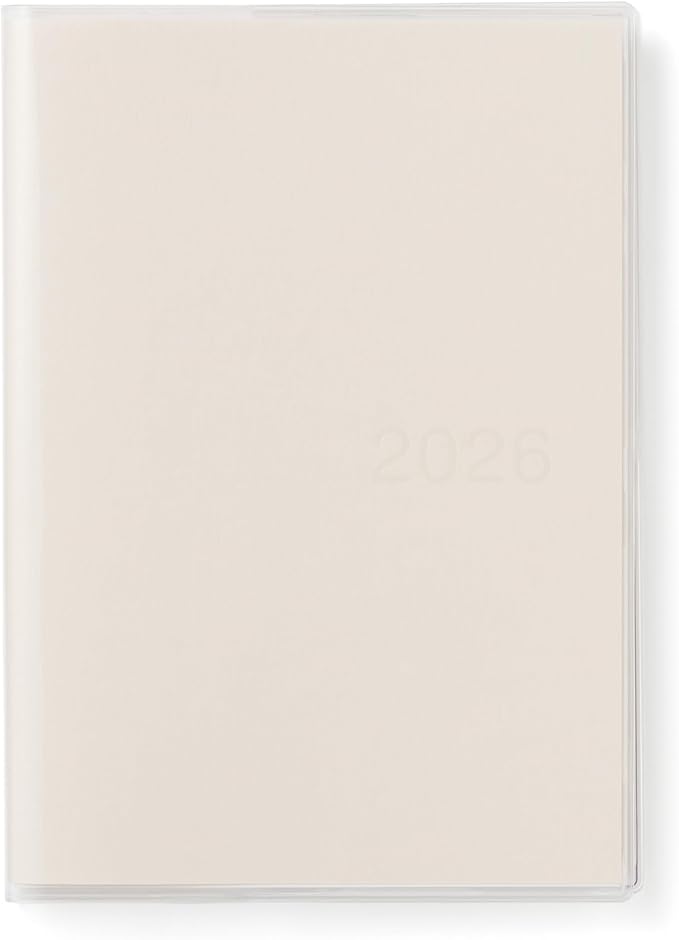 MUJI 848545 2026 B6 Vertical Schedule Book, Starts December 2025, B6, White, Monthly Weekly