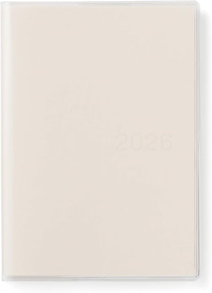 MUJI 848545 2026 B6 Vertical Schedule Book, Starts December 2025, B6, White, Monthly Weekly