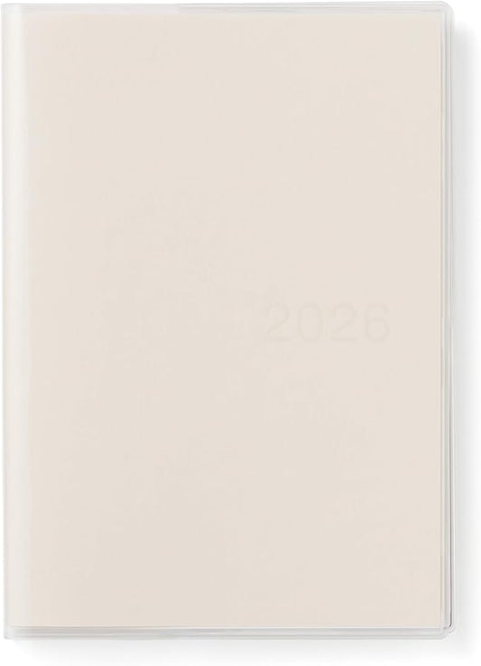 MUJI 848545 2026 B6 Vertical Schedule Book, Starts December 2025, B6, White, Monthly Weekly