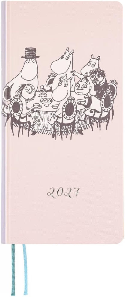 Hobonichi Techo 2027 weeks (Special Edition) Moomin/Around the Table January Start Weekly Planner Weekly Left Slim Vertical