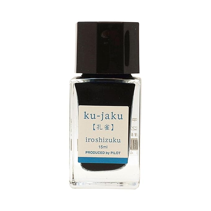 PILOT INK15KJ Iroshizuku Iroshizuku Fountain Pen Water Based Ink Mini Bottle, 0.5 fl oz (15 ml) [Peacock]