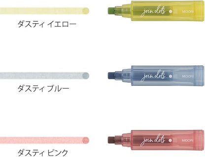 Midori 38138006 Joint Dots 3 Color Linked Dusty Rollerball Pen