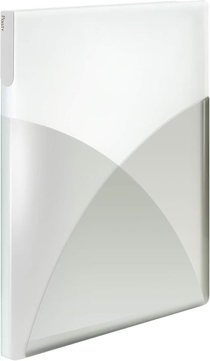 Plus Clear File A4 Vertical 40 Pockets Pasty 98-417 Vanilla White