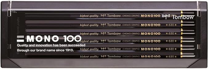 Tombow Pencil Premium Pencil 2B MONO 100 (High-Density Structure With Condensed Ultra-Fine Particles) Drafting and Drawing 1 dozen MONO-1002B