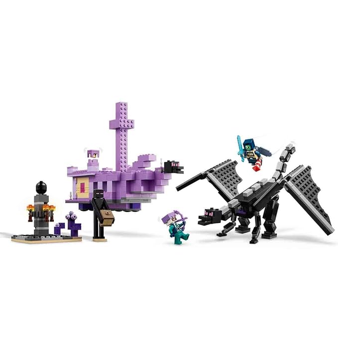 Lego Minecraft The Ender Dragon and the End Ship, Action Toy and Explorer Set, Video Game Building Kit, Adventure Playset, Gift for Boys and Girls from 8 Years 21264