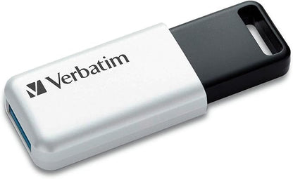 Verbatim Japan USBSLM128GZV1 USB Memory, 128 GB, USB 3.2 (Gen1), Slide Type, Strap Hole, Compatible with Windows and Mac, Black