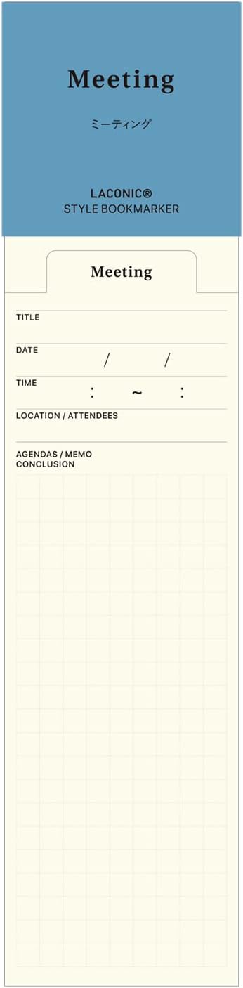 Laconic Bookmarker Memo, Meeting Minutes, Style Notebook, LGF16-30
