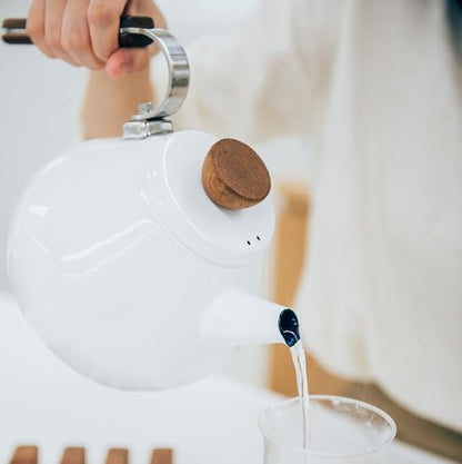 HARIO BTK-80-W Bona Tea Kettle-800ml, One Size, White