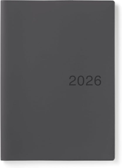 MUJI 84854231 2026 B5 Monthly / Weekly Schedule Book, Starts December 2025, B5, Dark Gray