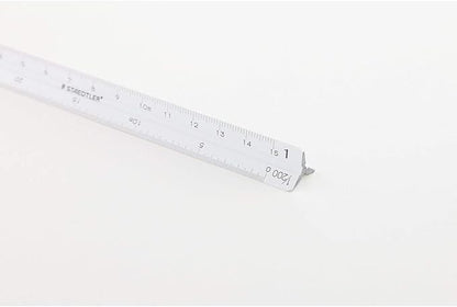 JCB-233AZ Staedtler Ruler, Triangular Scale, Aluminum, Architecture, 987, 15-13 & Tombow Pencil, Eraser, Mono Zero, Square Type, Refill Eraser Included