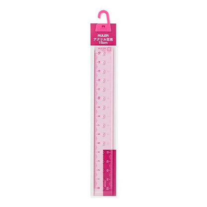 Midori Metric CL Ruler 15cm Pink (42232006)