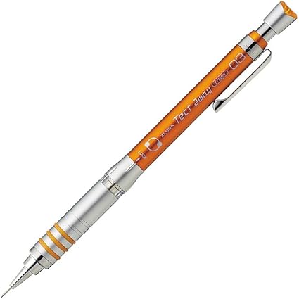 ZEBRA Mechanical Pencil, Tect 2 Way, 0.3mm, Silver Body (MAS41-S)
