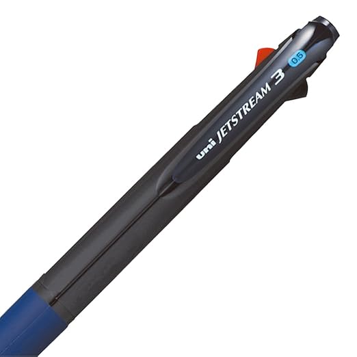 Uni Ballpoint Pen Jetstream 3 Color Black, Red, Blue Ink 0.5mm, Transparent Navy (SXE340005T.9)