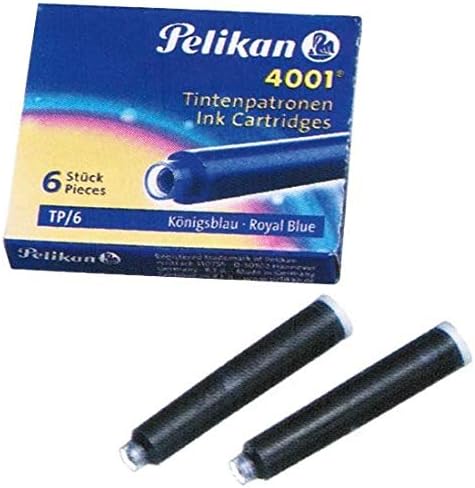 Pelikan Pelicans Fountain Pen Cartridge Ink 6 Pack TP – 6 4001 Type: Royal Blue