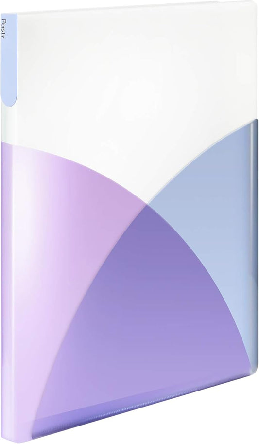 Plus Clear File A4 Vertical 40 Pockets Pasty 98-413 Blueberry Purple