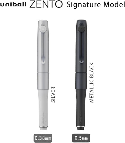 Uni-Ball One Zento 0 38mm Signature Silver Ballpoint Pen