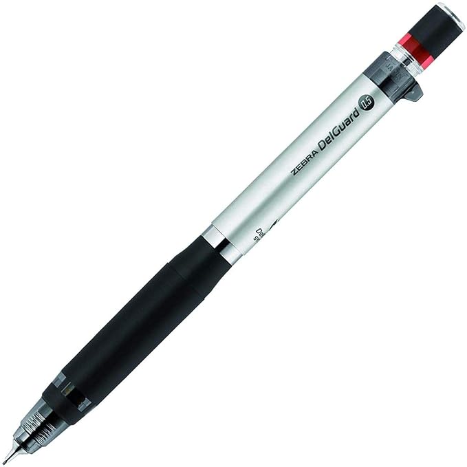 Zebra Mechanical Pencil, Del Guard Type ER, 0.5mm, Silver (P-MA88-S)