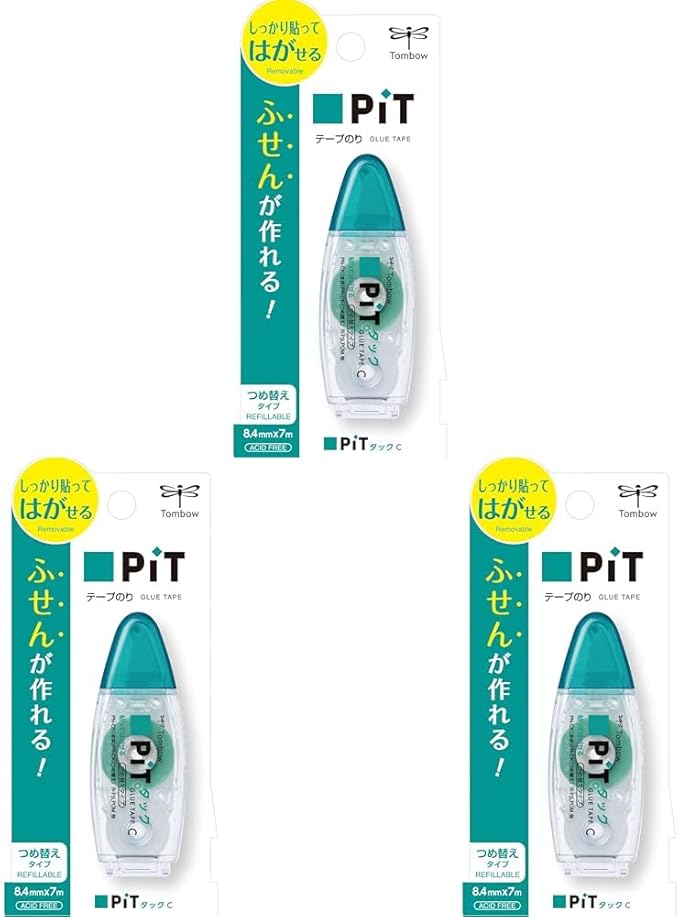 Tombow PN-CK PN-CK Pencil Tape Glue Peel and Stick Pit Tack C Main Unit (Refill Type), Compact, 3.3 x 26.4 ft (8.4 mm) x 26.4 ft (7 m)