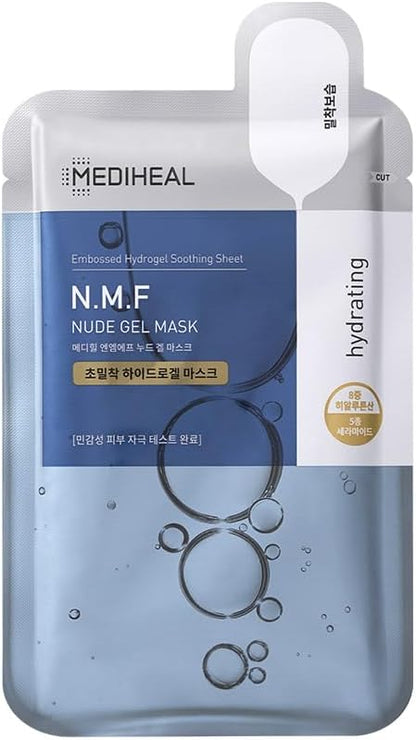 Meiheal Nude Gel Mask (Pack of 10), Moisturizing, Sensitive Skin, Dry Skin, Rough Skin Care, Pore Care, Korean Cosmetics (N.M.F)