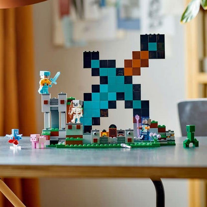 LEGO Minecraft The Sword Outpost 21244 Building Toy Set (427 Pieces),Multicolor