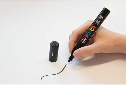 Uni Posca PC-5M Paint Markers Black/White 4 pieces