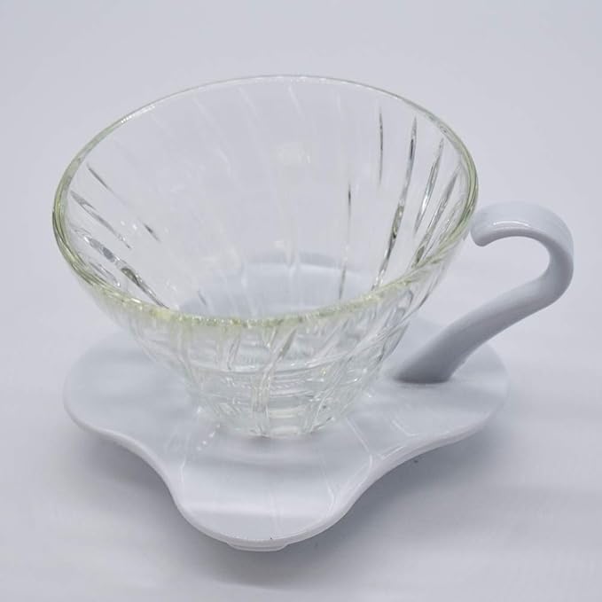 Hario V60 Glass Coffee Dripper (Size 01, White)