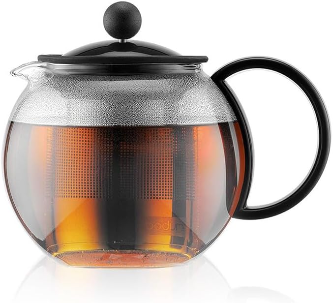 BODUM Teapot Stainless Steel Filter Glass Beaker Over-Extraction Prevention  1805-01