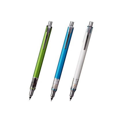 Uni Mechanical Pencil Kurutoga Advance 0.5mm 3-Pencil Bundle Set, Lime Green (M55591P.5), Blue (M55591P.33), White (M55591P.1)